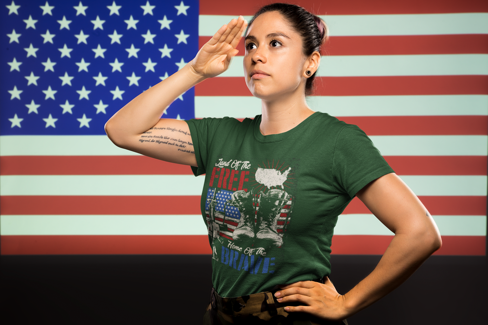 Patriot Glory Tee: Land of the Free, Home Of The Brave
